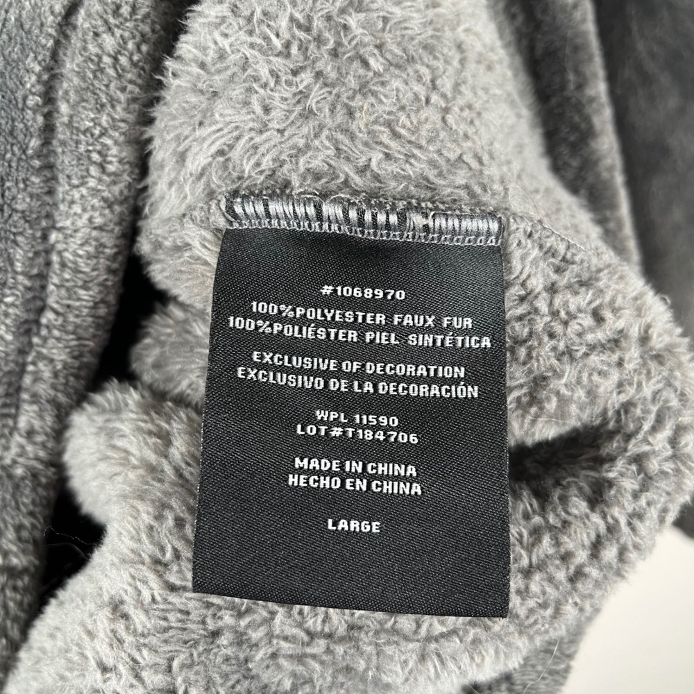 32 Degrees‎ Heat Womens Gray Faux Fur Fleece Full Zip Jacket Coat Large - Picture 4 of 8